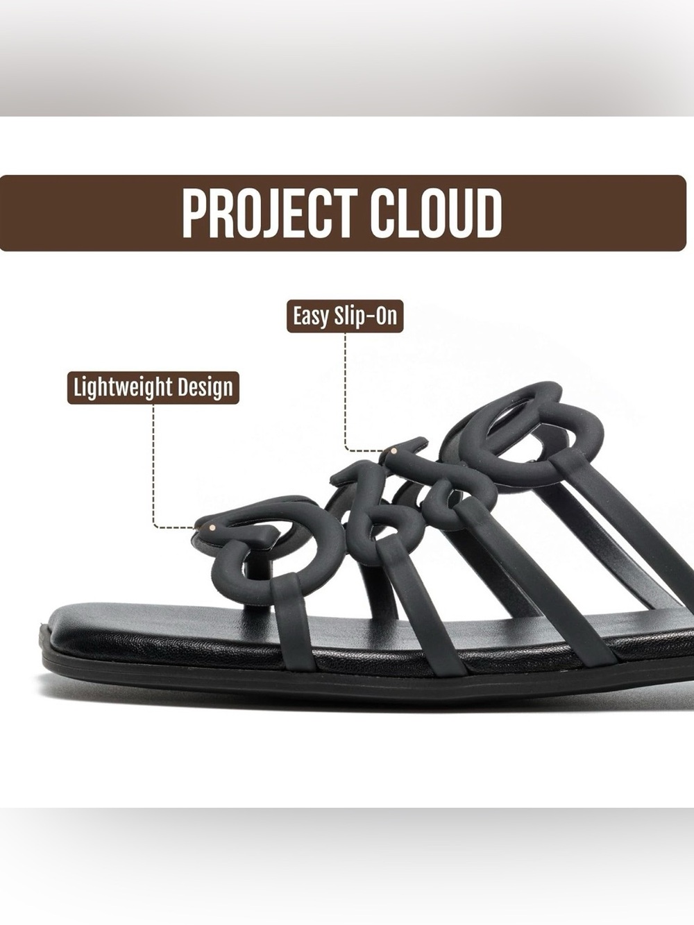 Project Cloud Flat 
Dressy Designer Sandals, Size 6, BNIB - Picture 4 of 7
